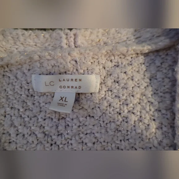 LC Lauren Conrad Lavender Knit Sweater - Picture 3 of 3
